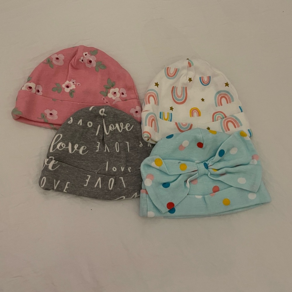 4 0-6month baby hats